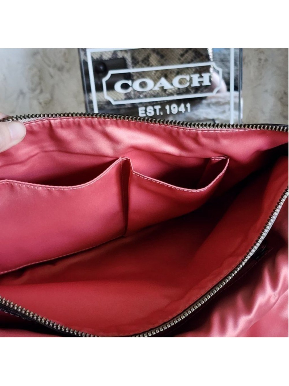 NWOT Coach Limited Edition Metallic Snakeskin Clutch - Picture 14 of 16
